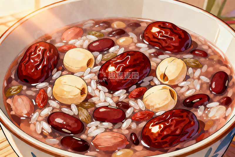 高清大图下载【趣麦麦图】一碗色彩丰富的八宝粥