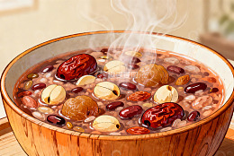 热气腾腾的杂粮粥