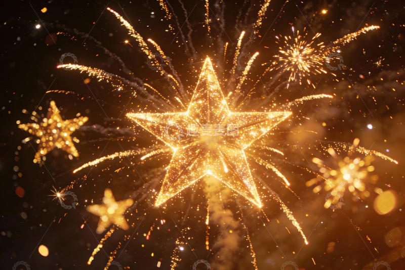 高清大图下载【趣麦麦图】璀璨烟花夜空绽放