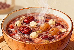 热气腾腾的杂粮粥