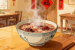 热气腾腾的八宝粥