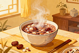 热气腾腾的八宝粥