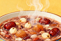 热气腾腾的杂粮粥