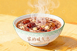 热气腾腾的杂粮粥